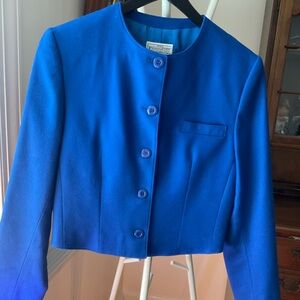 Pendleton Royal Blue Women's Blazer wool fully lined cropped bolero